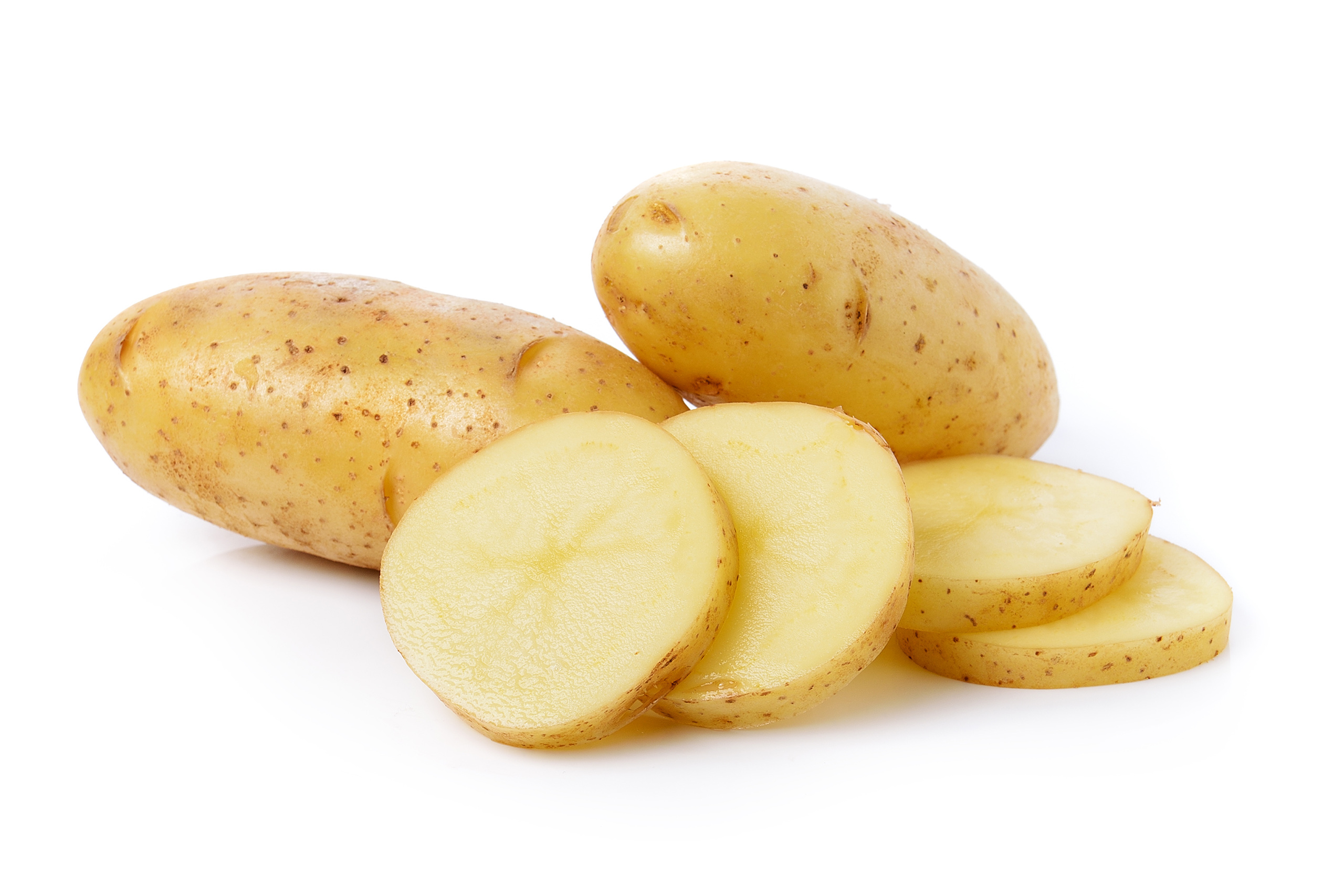 fresh potato isolated on a white background